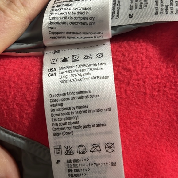 Mammut Red/Pink Microlight Down Puffer Jacket XS - Picture 7 of 7